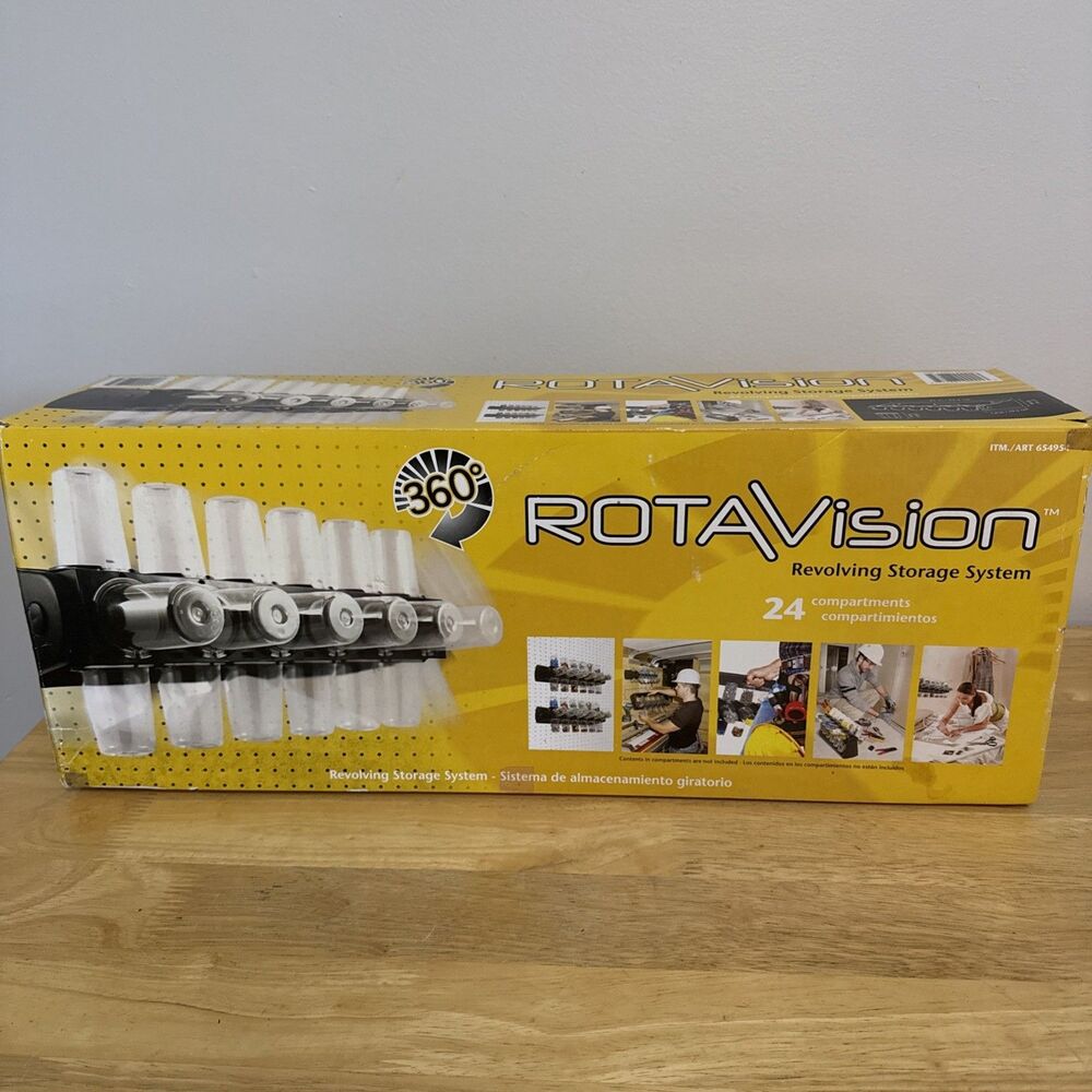 RotaVision Revolving Storage System 24 Compartments New Old Stock Organizer New